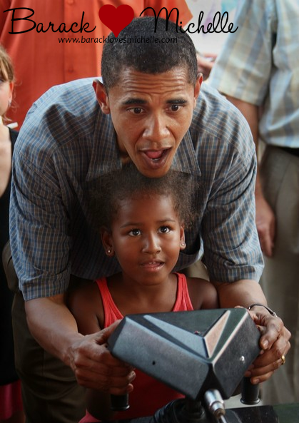barack and sasha state fair