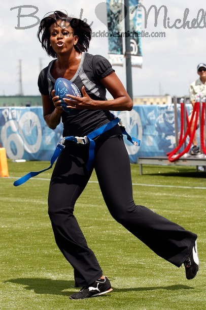 First Lady Michelle Obama Lauches Let's Move with the NFL