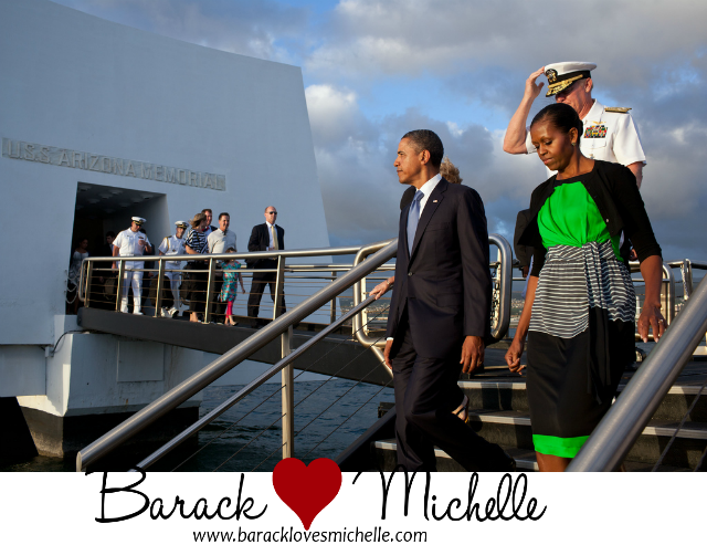 president obama michelle uss arizona